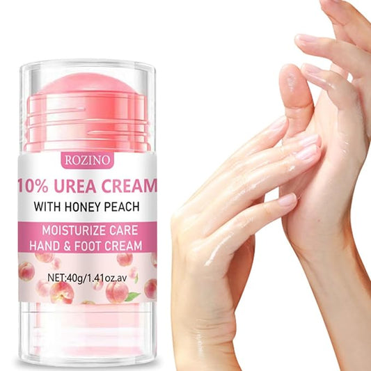 Peach Hand and Foot Cream Stick, Nourishing Foot Balm Moisturizer with Honey Hydrates and Repairs Dry Cracked Feet Hand & Nail Rough Heels and Soothing Skin Care for Women and Men - 1.41oz