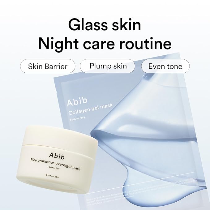 Abib Collagen Gel Mask Sedum Jelly 4 Sheets (Hydrating) I Korean Vegan Collagen, Cooling Hydrating Hyaluronic Acid Hydrogel Face Mask Skin Care
