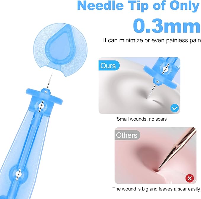 50PCS Disposable Acne Needle & 72 Dots Pimple Stickers - Ultrafine Pimple Popper Needle