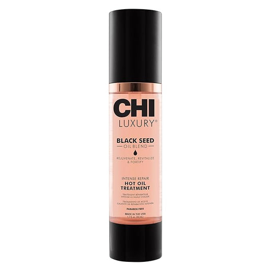 CHI Luxury Black Seed Oil Intense Repair Hot Oil Treatment, Moisturizes & Strengthens Dry & Damaged Hair, Sulfate, Paraben & Gluten-Free, 1.7 Oz