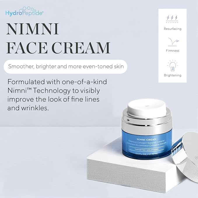 HydroPeptide Nimni Cream, Patented 0.25% Retinol Collagen Support, Anti-Aging Booster Cream, Improves Skin's Fullness and Elasticity, 0.5 Ounce