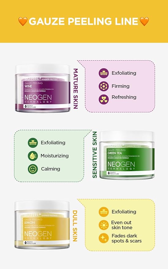 DERMALOGY by NEOGENLAB Bio-Peel Gauze Peeling Pads (Lemon, 8 pcs)