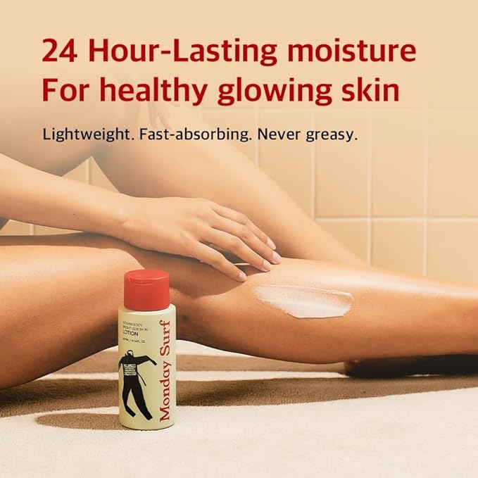 Vitamin Body Lotion-Vanilla Woods Scent, Glow Skin, Korean Body Lotion, 24-Hour Moisture Skin Care, Niacinamide, Vitamin C, Vegan, for Women & Men 10.14 Fl Oz