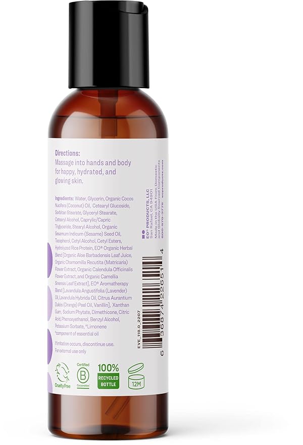 Everyone 2-in-1 Lotion for Hands/Body, Travel Size, 2 ounce (Pack of 12) Vanilla and Lavender made with Essential Oils for Men and Women