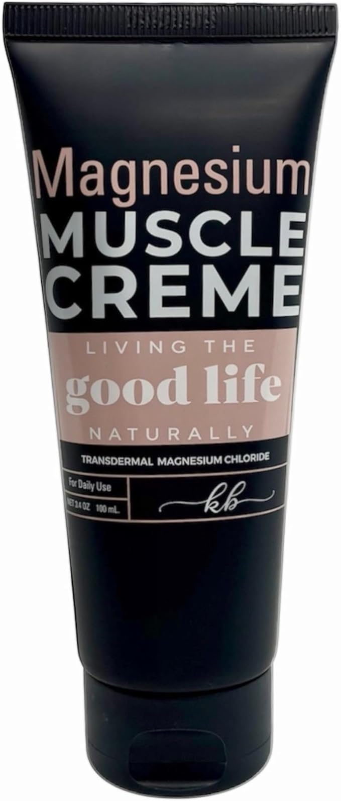 Living the Good Life Naturally Magnesium Muscle Cream Transdermal Magnesium Lotion with Blue Emu, Peppermint, Menthol, and Magnesium Chloride for Muscle Recovery - Travel Size, 3.4 oz