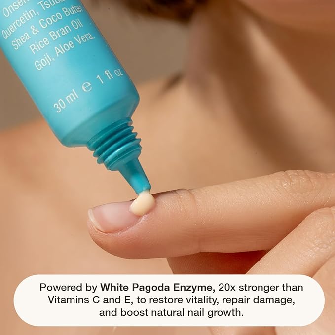 Onsen Nail & Cuticle Cream Treatment w/Japanese Tsubaki, Jojoba & Lavender Oil, Shea Butter – Strengthens Nails, Softens Cuticles - Daily Repair Care (1 Count/30 ml)