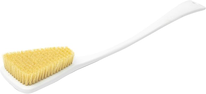 Fuller Brush Exfoliator & Scrub Body Brush - 16-inch Contoured Handle with Polyester Bristles - an All-Over Reach Including Back, Neck, Shoulders & Feet - Soft, Durable & Gentle on Your Skin