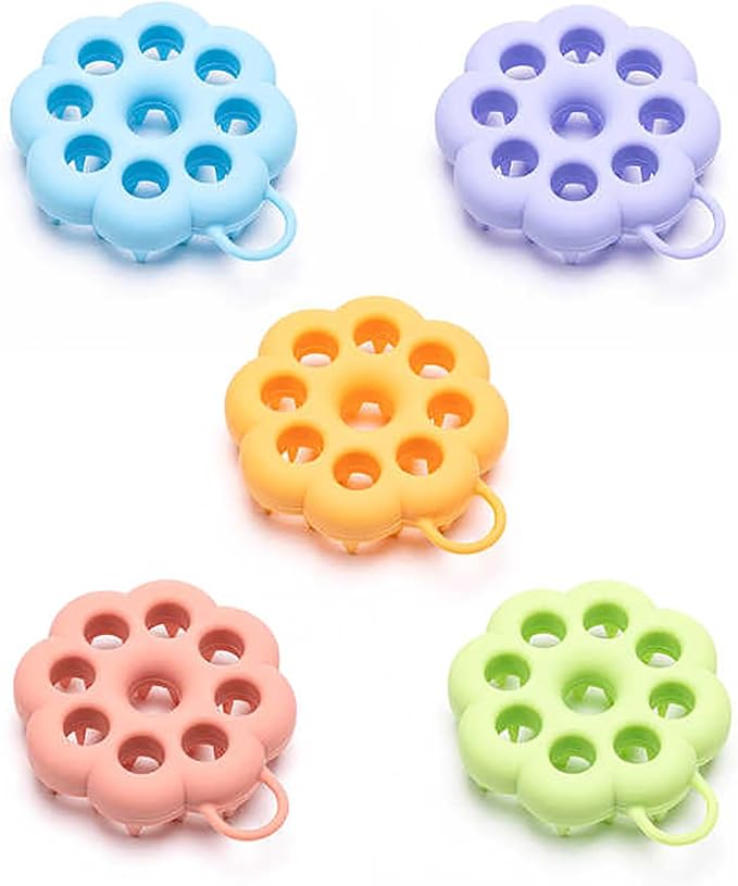 5-Pack Silicone Massage Bath Brush - Unisex, Suitable for Short & Long Nails, Ideal for Human Hair & Body Massage, Pet Grooming, with Pointed Massage Tips