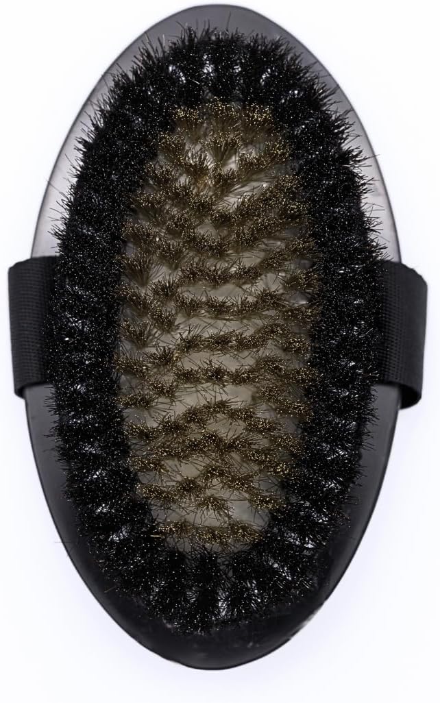 The Dry Brush - Recharge Ionic Exfoliating Body Brush - Marble and Copper Wire Bristles (Black)