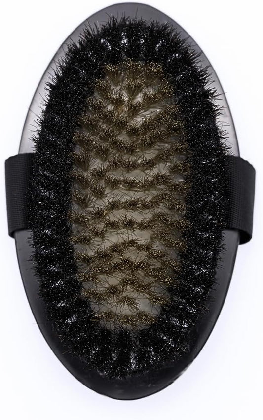 The Dry Brush - Recharge Ionic Exfoliating Body Brush - Marble and Copper Wire Bristles (Black)