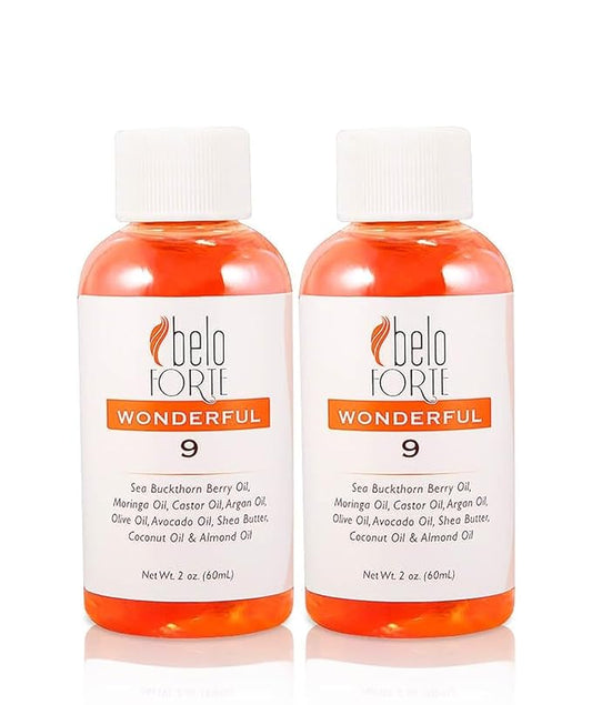 Repair Dry Damaged Brittle Hair Quick with Intense Hydration. Wonderful 9 Hair Oil Blend for Amazing Healthy Hair Beloforte Argan Castor Coconut Olive Avocado Shea Sweet Almond Moringa Sea Buckthorn-2