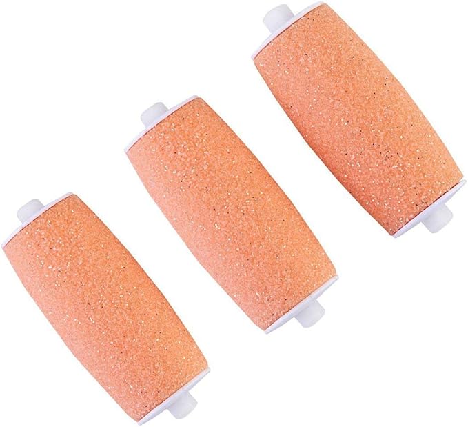 Own Harmony Extra Coarse 3 Refill Rollers Best Fit for Electric Callus Remover CR900 - Foot Care for Healthy Feet - Pedicure File Tools - Replacement 3 Pack Extra Coarse (Peach)