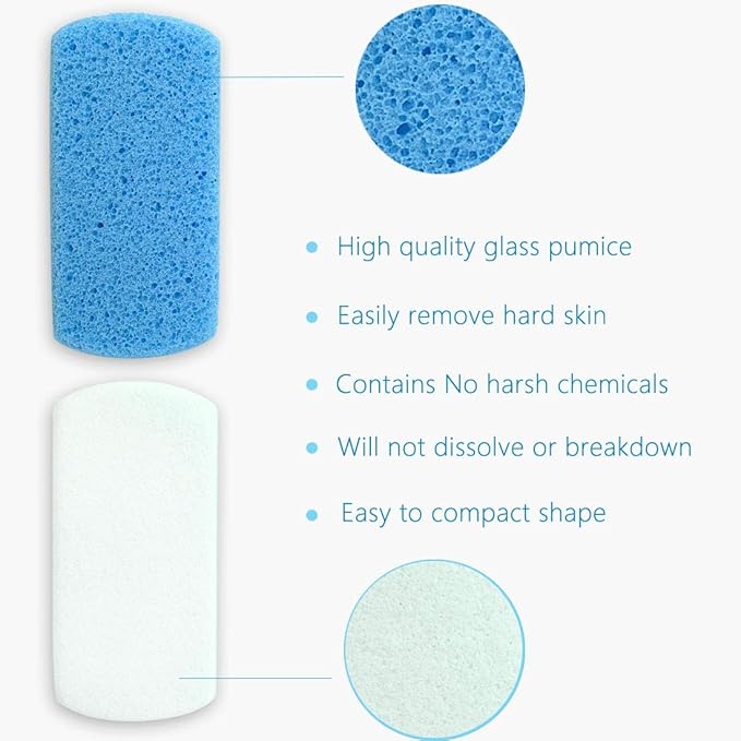 Maryton Glass Pumice Stone for Feet, Callus Remover and Foot Scrubber & Pedicure Exfoliator Tool Pack of 2