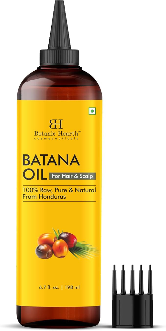 Botanic Hearth Batana Oil for Hair & Scalp – 100% Raw, Pure & Natural from Honduras, Nourishing Hair Growth & Scalp Care Oil – 6.7 fl oz / 198 ml