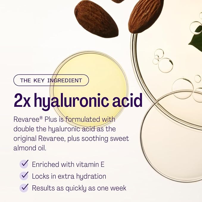 Revaree Plus by Bonafide. Vaginal Moisturizer with 10mg Hyaluronic Acid & Soothing Sweet Almond Oil. — 2-Month Supply (20 Inserts)