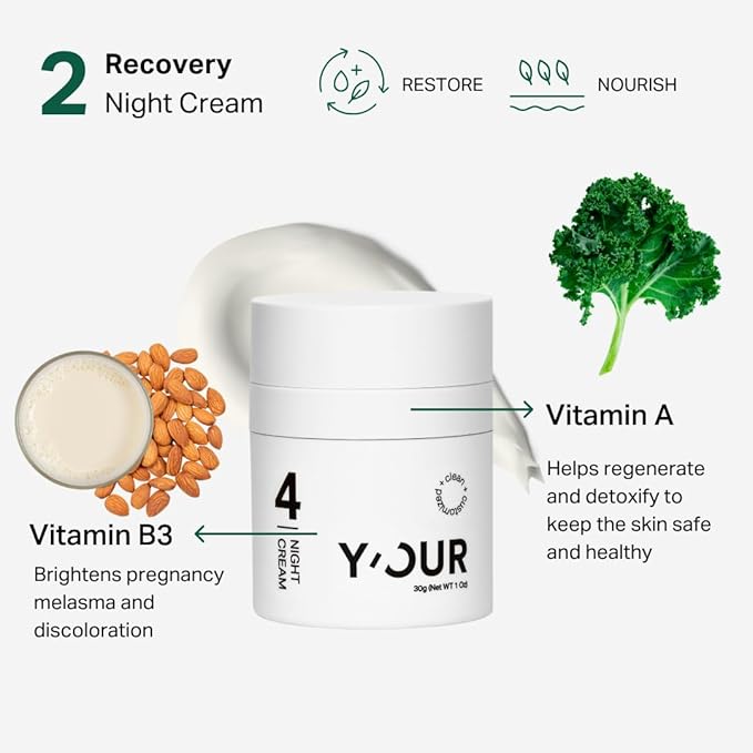 Y’OUR Essential 3-Step Anti-Aging Kit: Hydrating Cleanser, Hydration Cream & Retinol Eye Cream for Wrinkle Reduction, Firming & Deep Hydration. Made in USA. Holiday Gift Bundle