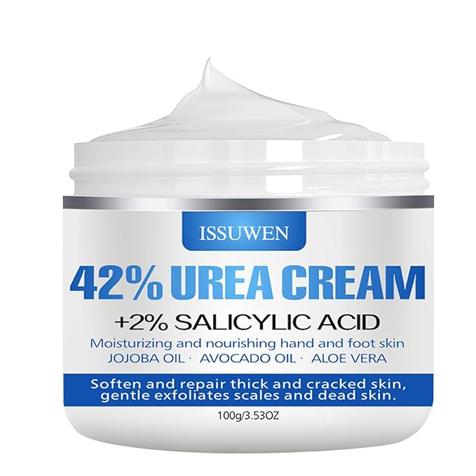 Urea Cream 42% plus Salicylic Acid 2%, Urea Foot & Hand Creamfor Dry Cracked Heels Feet Knees Elbows Hands, Foot Dead Skin Cuticle Callus Remover Toenail Softener, Skin Barrier Repair Cream