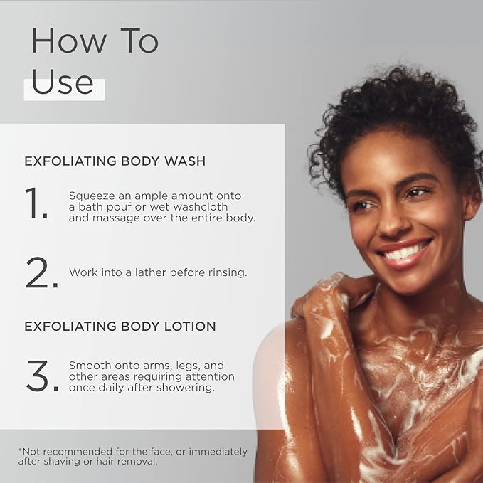 GLYTONE Glycolic Acid Body Wash – Exfoliating & Moisturizing Body Wash for Dry Skin, Reduce Keratosis Pilaris – Fragrance-Free Exfoliator with Glycolic Acid for Rough & Bumpy Skin, 2 Fl Oz