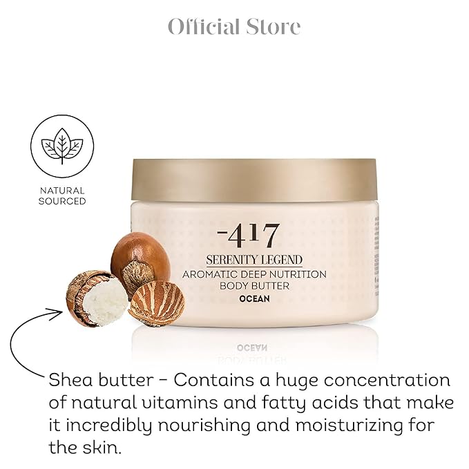 -417 Dead Sea Cosmetics Ocean Deep Nutrition Body Butter For Dry Skin - Nourishes & Protects from UV Radiation - Softening Body Moisturizer - With Shea Butter & Aloe Vera - All Natural 8.4 oz