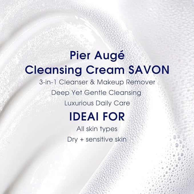 Pier Auge Savon Facial Cleanser, Hydrating Face Wash—Lauryl Glucoside, Trehalose,Hyaluronic Acid, Gentle Makeup Remover, Soothing Antioxidant for Glowing Skin, Gentle Face Cleanser(100ml/3.38 fl.oz.)