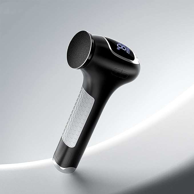 L'UGX Electric Callus Remover for Feet –Powerful 8N·cm Torque Professional Pedicure Foot File, 3-Speed Settings, LCD Display, 60pcs Sandpaper Discs, Type-C Rechargeable, Ergonomic Handle