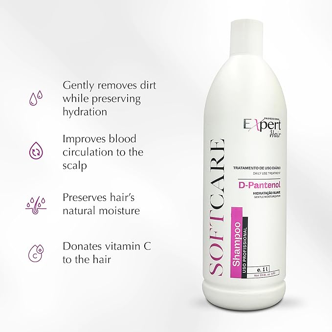 Expert Hair Soft Care Shampoo - Nourishing Cleansing for Silky Hair (1L/33.81fl.oz)
