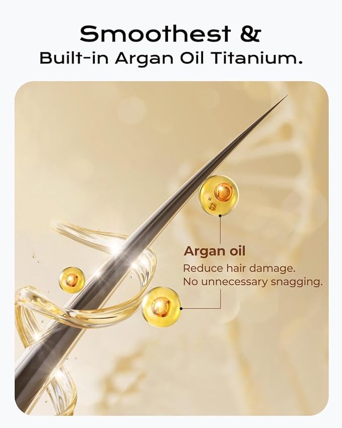 Titanium Flat Iron Hair Straightener for Natural Hair, 2 inch Hair Straightener for Thick Hairs, Silk Press Flat Iron Wide Plate