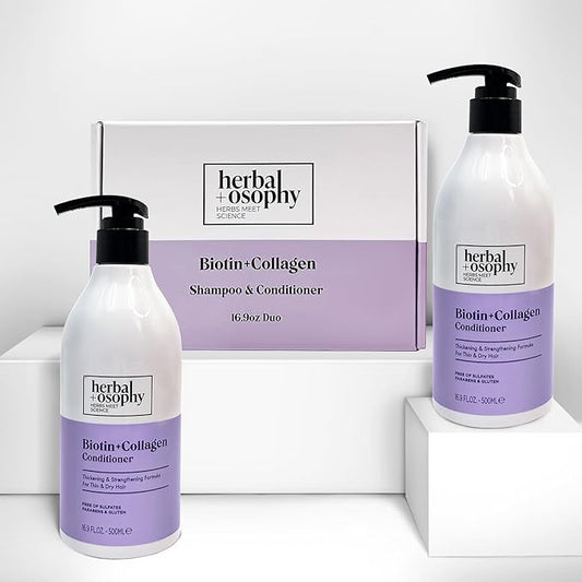 Biotin with Argan Oil & Vitamin B7 Shampoo & Conditioner Set, Gluten-free, Sulfate-free, Paraben-free