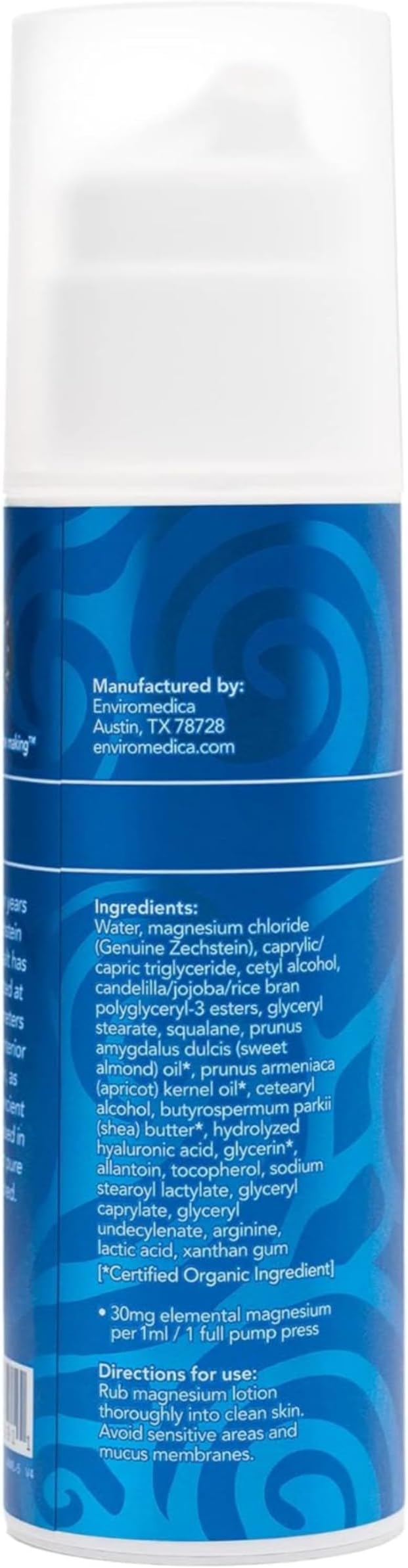 Ancient Minerals Magnesium Lotion – Zechstein Magnesium Chloride Cream with Shea Butter, Organic Oils & Hyaluronic Acid for Skin Hydration, Non-Greasy Body Lotion, 5oz
