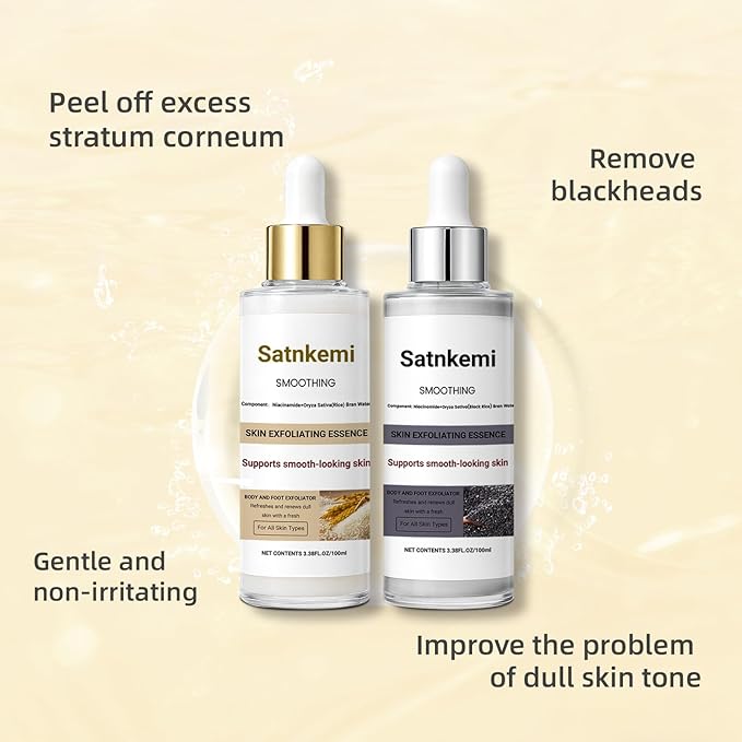 Rice Peel Shot Exfoliating Essence - Gentle Daily Formula withc & Niacinamide, Helps Renew Skin Texture, Reduce Dullness & Blackheads, Pore Refining Solution, 3.38FL.OZ