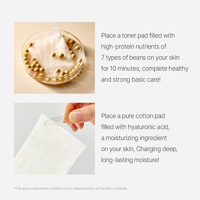 mixsoon Bean Toner Pad,Moisturizing, Elasticity,Exfoliation, Bean Extracts, Cotton Pad (180ml/6.08fl.oz/70 Sheets)