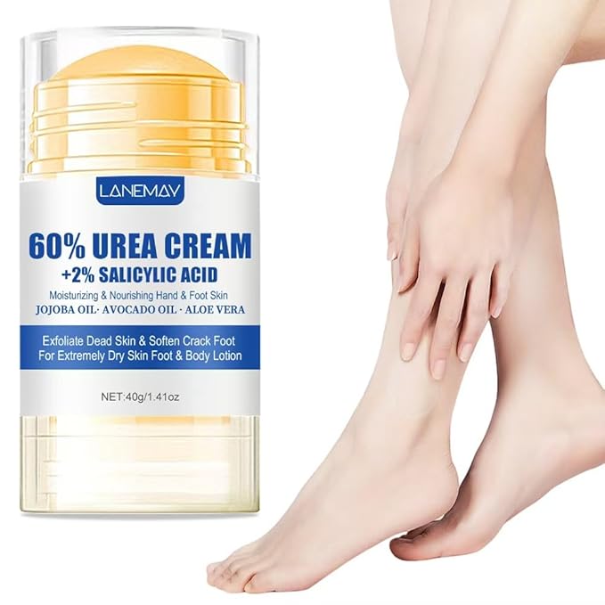 60% Urea Hydrating and Anti-Cracking Foot Cream, Moisturizing Foot Cream to Repairs and Relieves Cracking and Dryness Feet, Foot Lotion Heel Stick Repairs for Hands, Knees, Elbows (3)