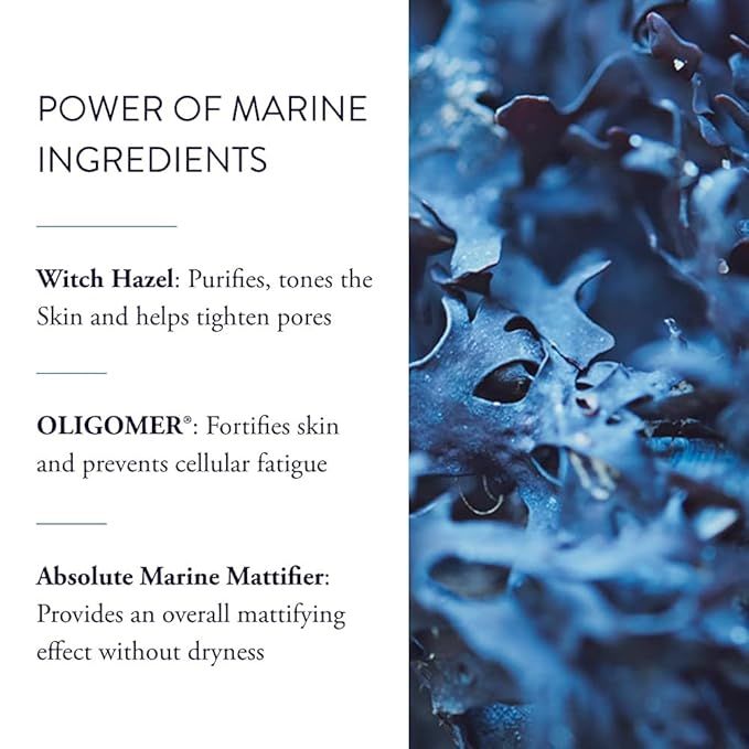 PHYTOMER Oligomarine Flawless Skin Facial Tonic Water | Hydrating Toner Provides Mattifying Effect without Dryness | Make-up Remover, Face Cleanser with Witch Hazel to Help Tighten Pores| 250ml