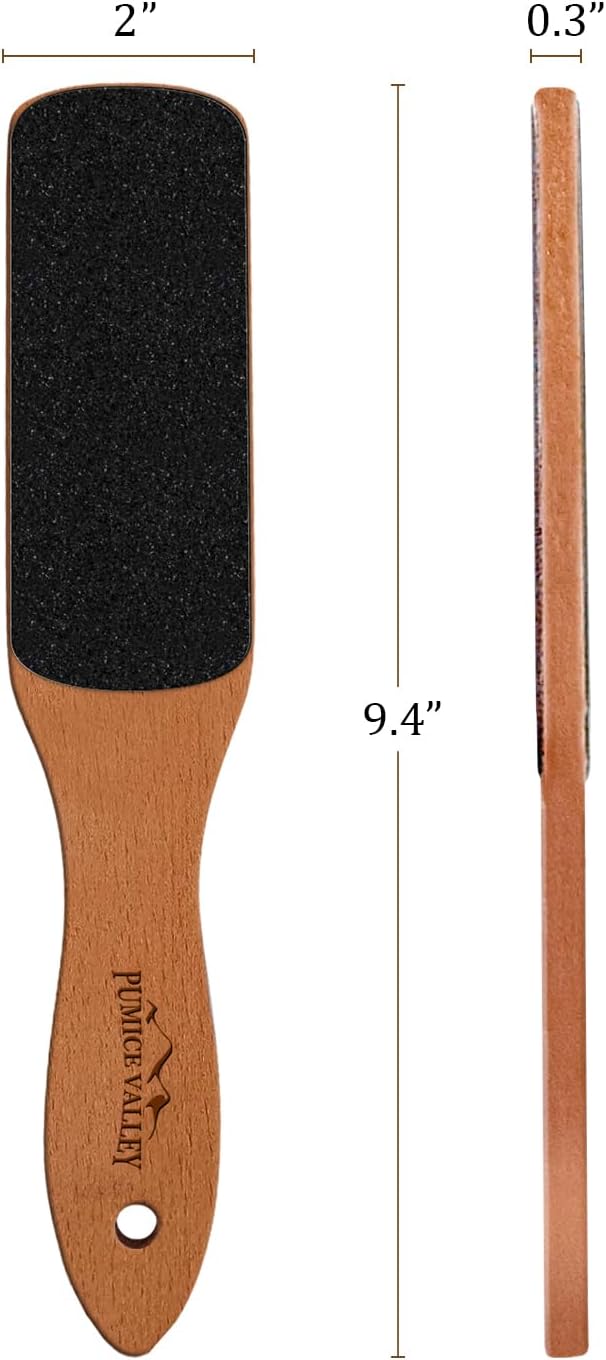 Foot File with Handle Pumice Stone for Dry Dead Skin - Callus Remover for Feet Double-Sided Foot File for Callus, Cracked Heels, Dead, and Dry Skin Removal