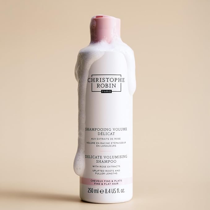Christophe Robin Delicate Volumizing Shampoo With Rose Extracts for Thin, Fine, and Flat Hair 8.4 fl. oz