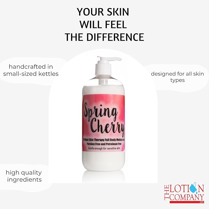 The Lotion Company 24 Hour Skin Therapy Lotion, Spring Cherry, 16 Ounce