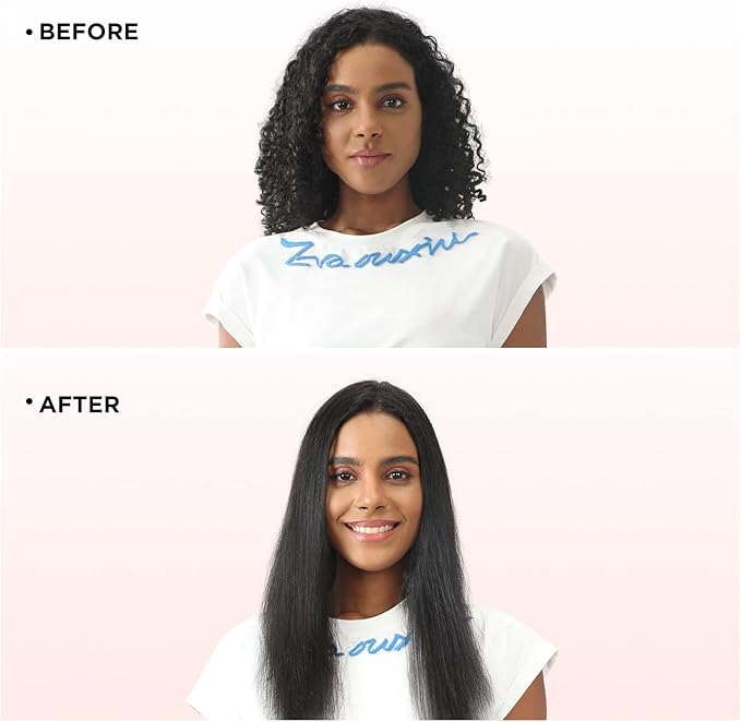 Prizm Hair Straightener Brush, 20s Fast Heating, Negative Ions Hair Straightening Brush with Less Frizz, 4 Temp Settings & LED Display, Anti-Scald Design, Gift for Women, Dual Voltage, Pink