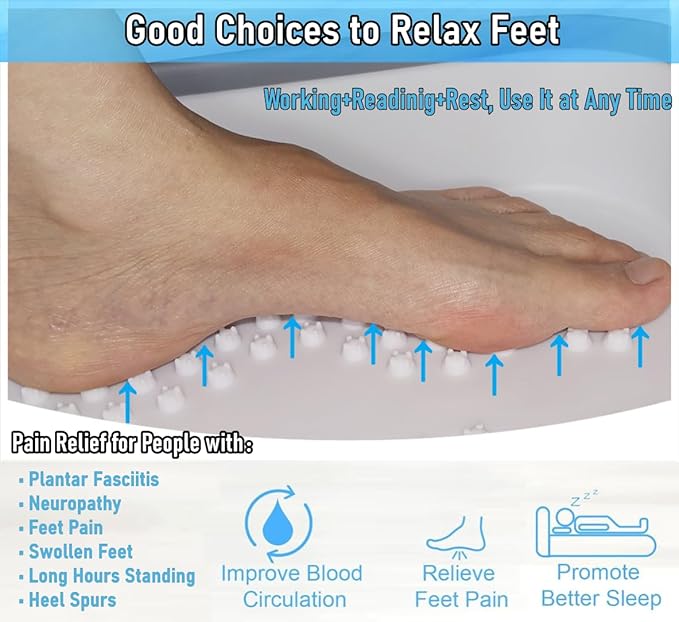 Collapsible Foot Tub Feet Soaking Spa Bath with Massager Acupoints for Circulation, Plastic Inflatable Feet Soak Basin Foldable Foot Soaker Bucket Footbath Bowl Tools for Men Adults, Black