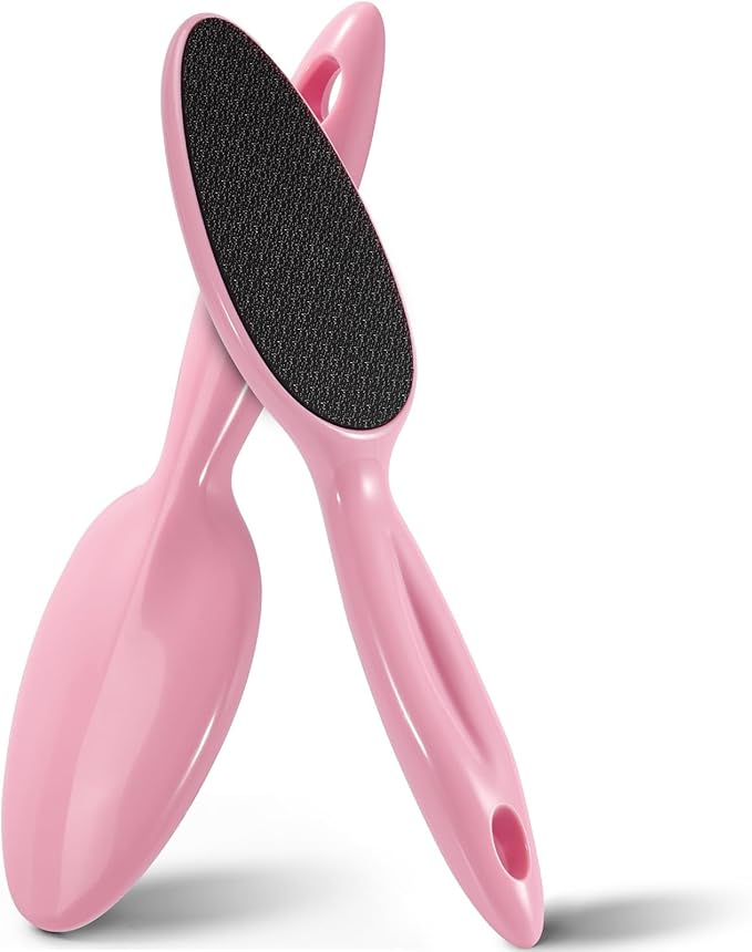 Glass Foot File, Foot Scrubber for Hard Skin Remover - Foot Callus Remover, Pedicure Tools for Feet Dead Skin, Foot Care for Women and Men, Gentle Effective Heel Scraper (Pink)