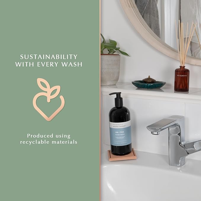 Pecksniffs Moisturizing Hand Wash and Hand & Body Lotion Caddy Set - Aroma:Therapy De-Tox, 500 ml/16.9 fl oz