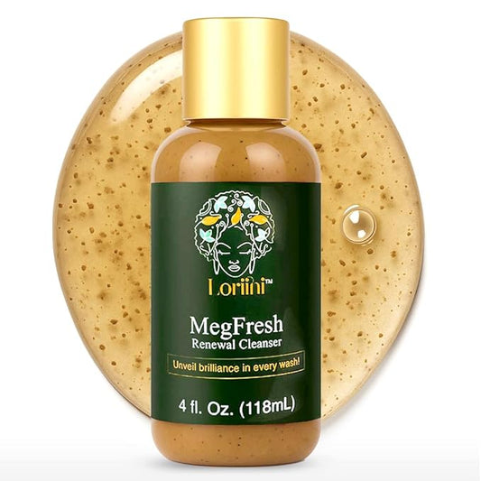 MegFresh Facial Cleanser | Made in USA | Exfoliating Face Scrubber With Aloe, Papaya, Natural Fruit Extracts | Face Wash for Acne & All Skin Types | Revitalizing Skin Care for Women – 4oz