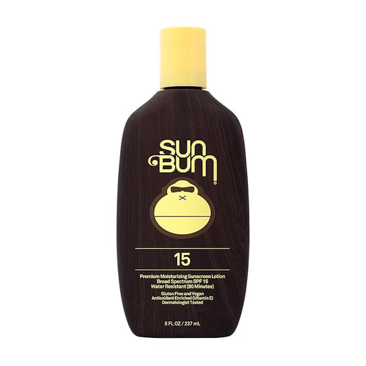 Sun Bum Original SPF 15 Sunscreen Body Lotion - Broad Spectrum Moisturizing Sunscreen with Vitamin E - Hawaii 104 Act Compliant (Made without Octinoxate & Oxybenzone) - 8 oz