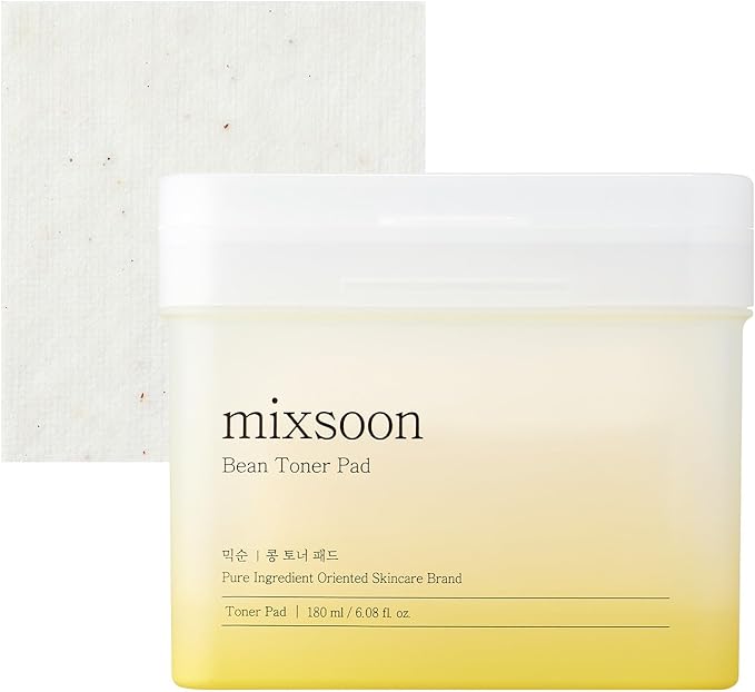 mixsoon Bean Toner Pad,Moisturizing, Elasticity,Exfoliation, Bean Extracts, Cotton Pad (180ml/6.08fl.oz/70 Sheets)