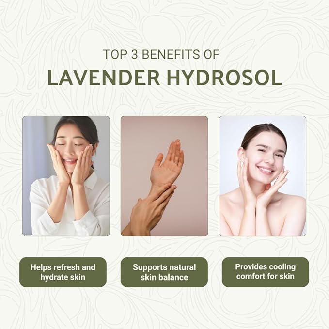 Lavender Hydrosol - Pure Steam Distilled Floral Water Spray for Face Toner, Facial Mist & DIY Skincare - Lavandula Angustifolia Hydrating Skin Refresher & Linen Spray - 100% Natural 4 Gallons