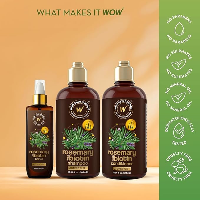 WOW Skin Science Rosemary with Biotin Shampoo 16.9 oz