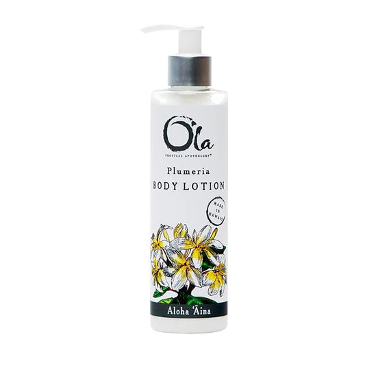 OLA TROPICAL APOTHECARY Plumeria Body Lotion with Pure Tropical Oils and Plant Extracts - 8.45 Fl Oz