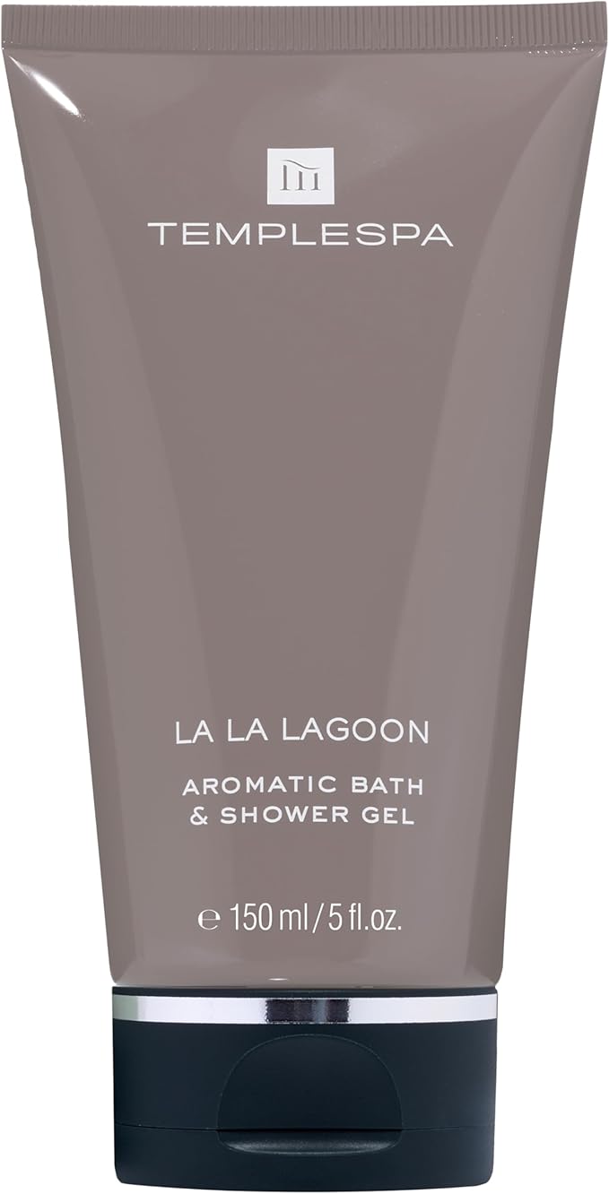 TEMPLESPA | LA LA LAGOON | Luxury Bath and Shower Gel for Cleansing, Fresh Skin, Smooth Texture, Natural Ingredients, Free from Parabens, Phthalates and Sulphates, Cruelty-Free, Vegan 5 fl.oz.