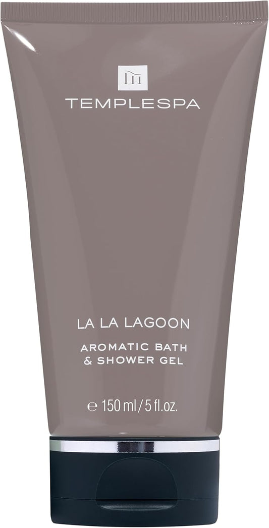 TEMPLESPA | LA LA LAGOON | Luxury Bath and Shower Gel for Cleansing, Fresh Skin, Smooth Texture, Natural Ingredients, Free from Parabens, Phthalates and Sulphates, Cruelty-Free, Vegan 5 fl.oz.