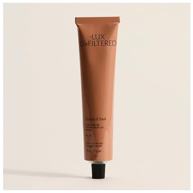 + Lux Unfiltered N°24 Fountain of Youth Age Defying Hand Cream for Women & Men - Moisturizing Hand Cream for Dry Cracked Hands - Lightweight & Fast-Absorbing - Vegan & Cruelty Free - Vanilla Caviar