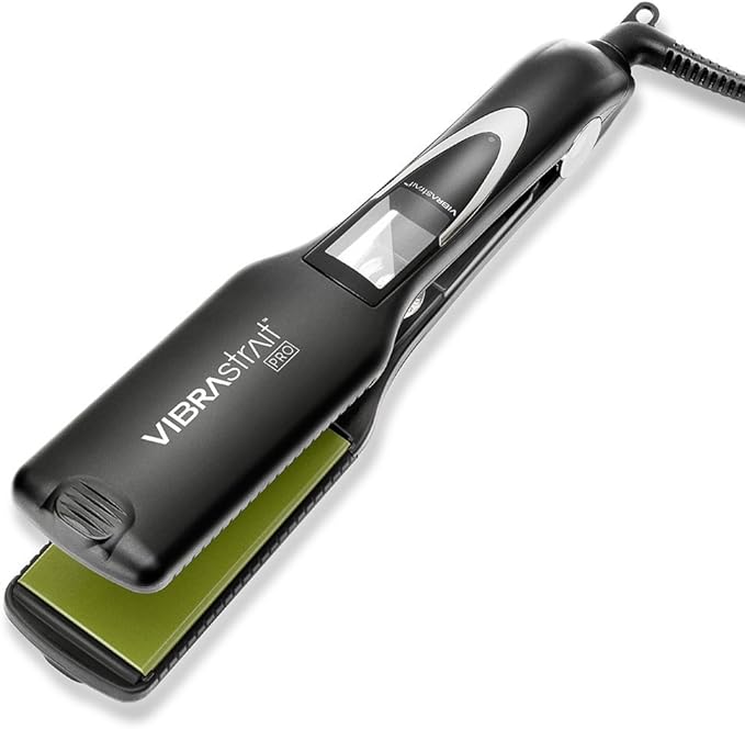 Pro Vibrating Ceramic Tourmaline Ionic Flat Iron, 1.75-inch | Fast, Frizz-Free Ceramic Hair Straightener: Easy, Gentle Glide for Waves, Curls, Smooth Hair | Professional Hair Styling Tools